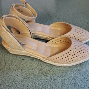 Tan Suede (faux) Ankle Espadrille NIB